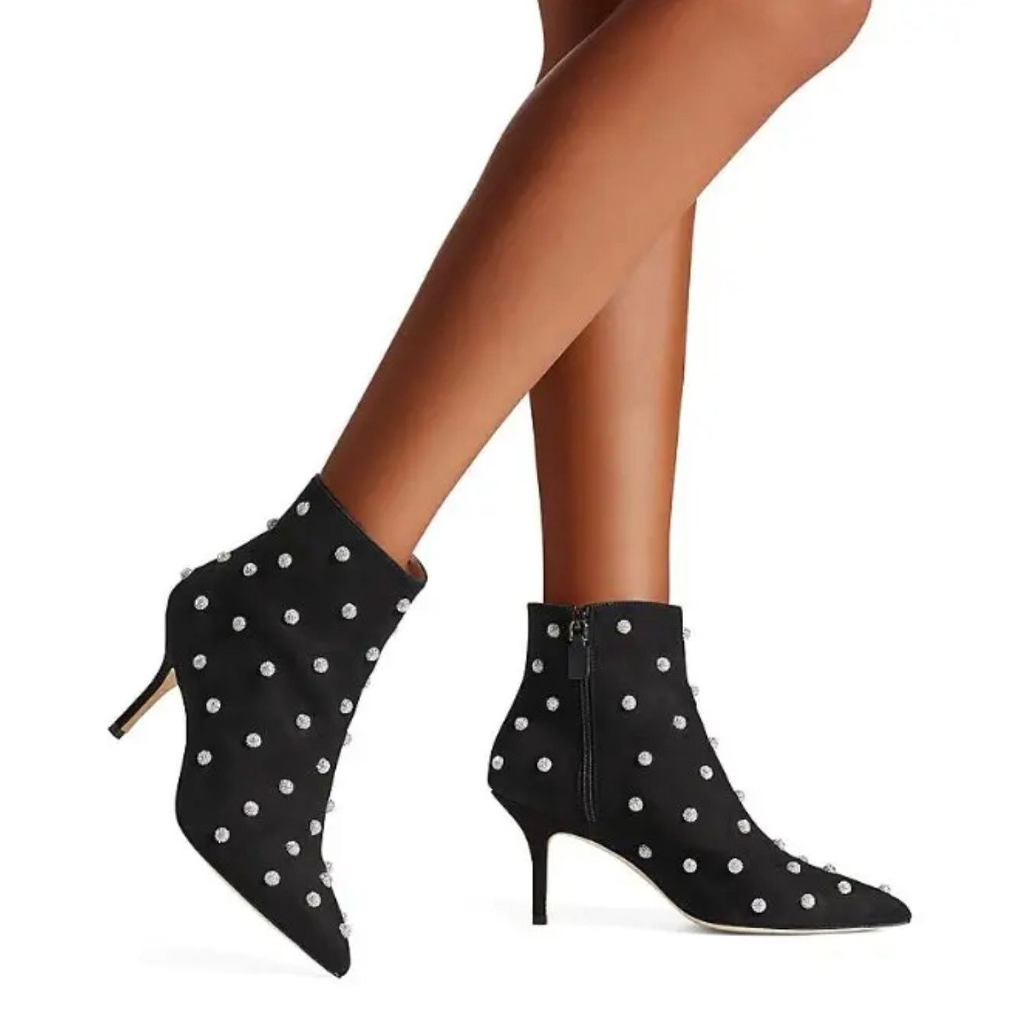 Stuart Weitzman Stuart Velvet Crystal Boots Black Size 6 Nwt